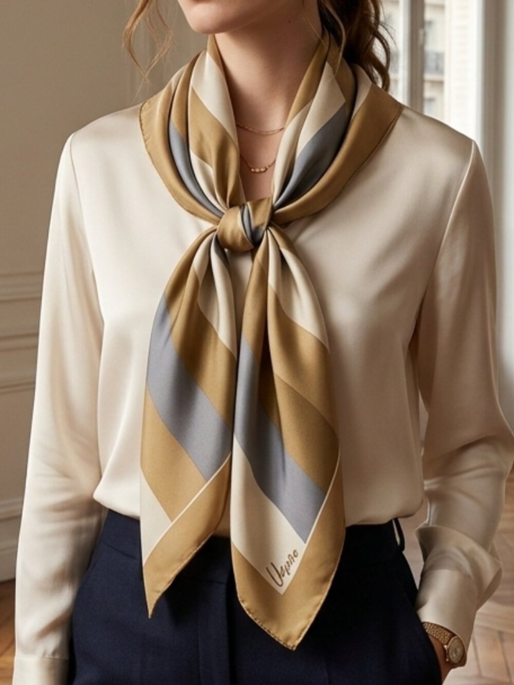 Vintage Vera Neumann Geometric Silk Scarf